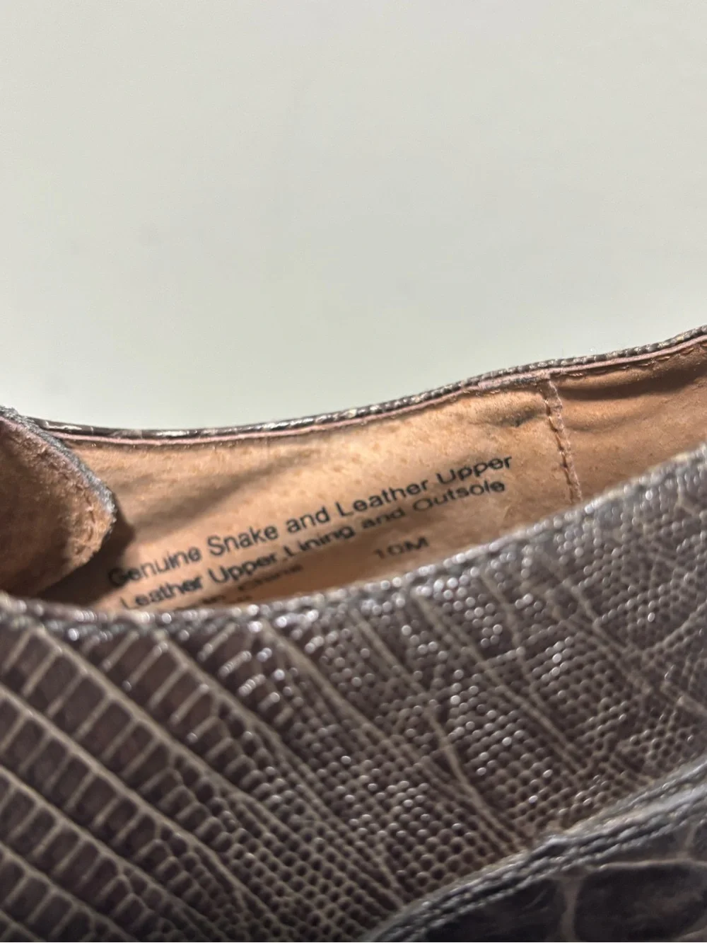 Stacy Adam’s Men's Hunter Green Genuine Snake Skin Leather Oxford Dress Shoes-10